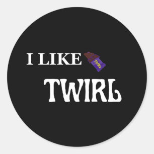 Sticker Rond j'aime twirl