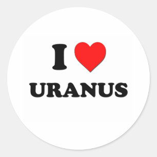 Sticker Rond J'aime Uranus