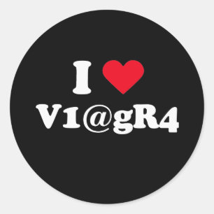 Sticker Rond J'aime viagra