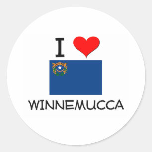 Sticker Rond J'aime Winnemucca Nevada