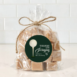 Sticker Rond Jalon de golf masculin Anniversaire Merci de fête