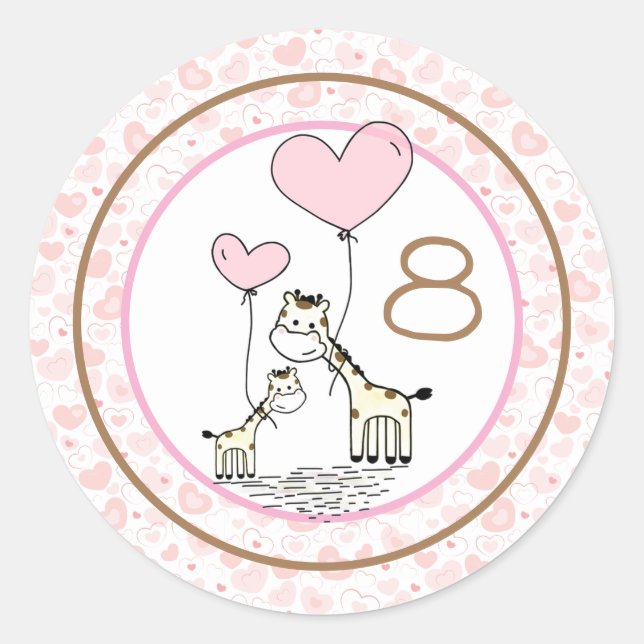 Sticker Rond Jalon mensuel du nourrisson (Devant)