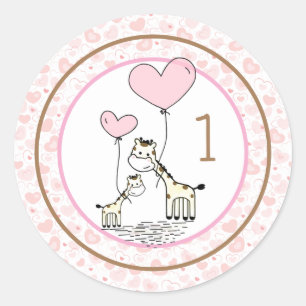 Sticker Rond Jalon mensuel du nourrisson
