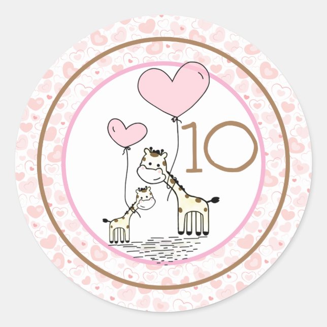 Sticker Rond Jalon mensuel du nourrisson (Devant)
