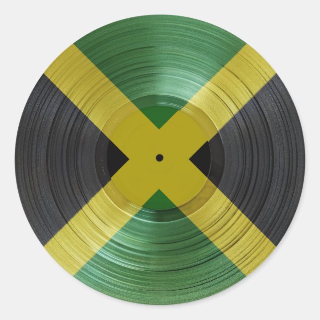 Sticker Rond Jamaica Flag Proud Jamaicans (Devant)