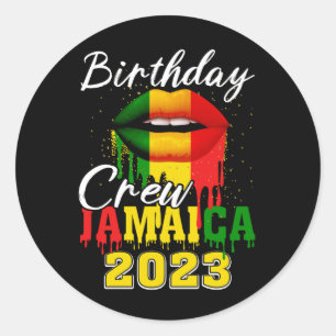 Sticker Rond Jamaica Vacation Birthday Crew 2023 Girls Trip Car
