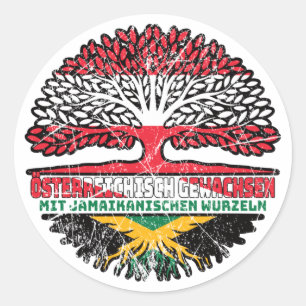 Sticker Rond Jamaika Jamaikanisch Österreichisch Österreich