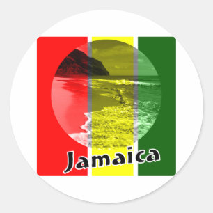 Sticker Rond Jamaïque