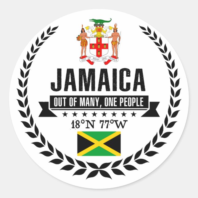 Sticker Rond Jamaïque (Devant)