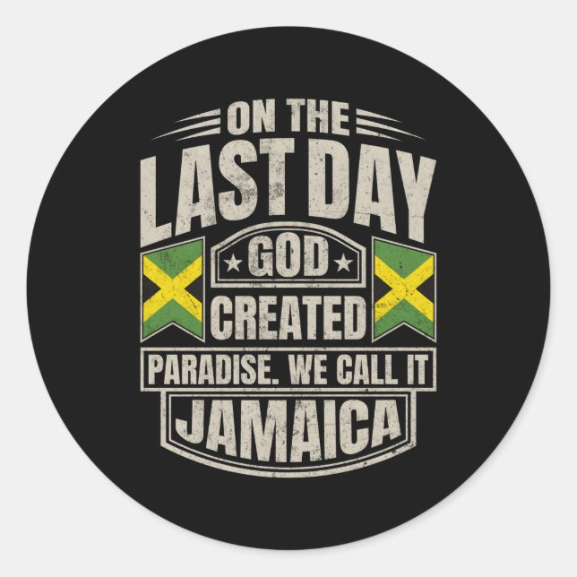 Sticker Rond Jamaïque (Devant)