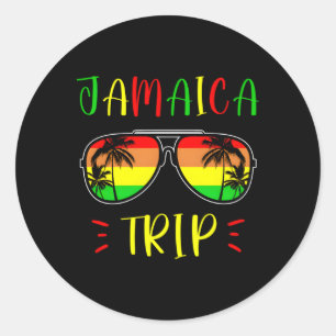 Sticker Rond Jamaïque Voyage 2023 2024 Jamaïque Voyage vacances