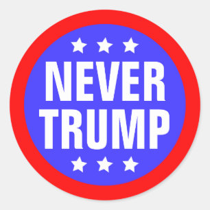 Sticker Rond JAMAIS TRUMP Pour Président 2016