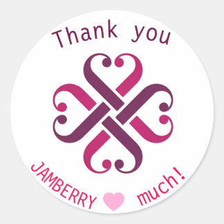 Sticker Rond Jamberry vous remercient les phoques de expédition