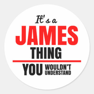 Sticker Rond James ce que tu ne comprendrais pas