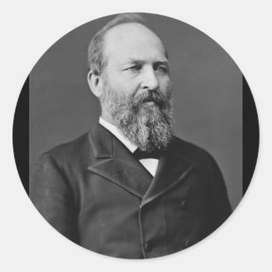 Sticker Rond James Garfield 20