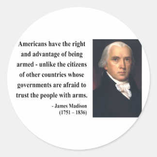 Sticker Rond James Madison Citation 4b
