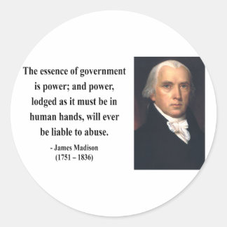 Sticker Rond James Madison Citation 5b