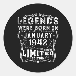 Sticker Rond Janvier 1942 Année Légendes