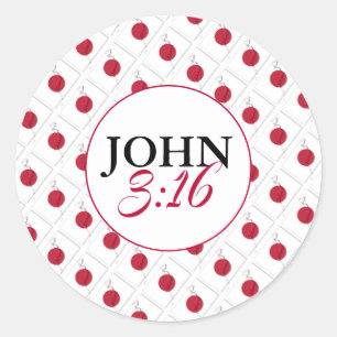 Sticker Rond JAPON HINOMARU Dieu si aimé Le Monde Jean 3:16