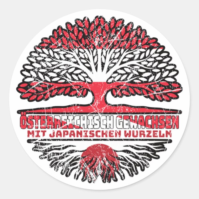 Sticker Rond Japon Japonais (Devant)