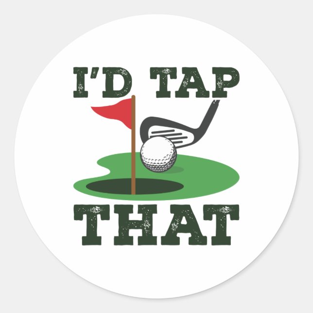 Sticker Rond J'Appuierais sur ce terrain de golf (Devant)