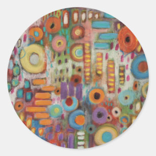 Sticker Rond Jardin Abstrait