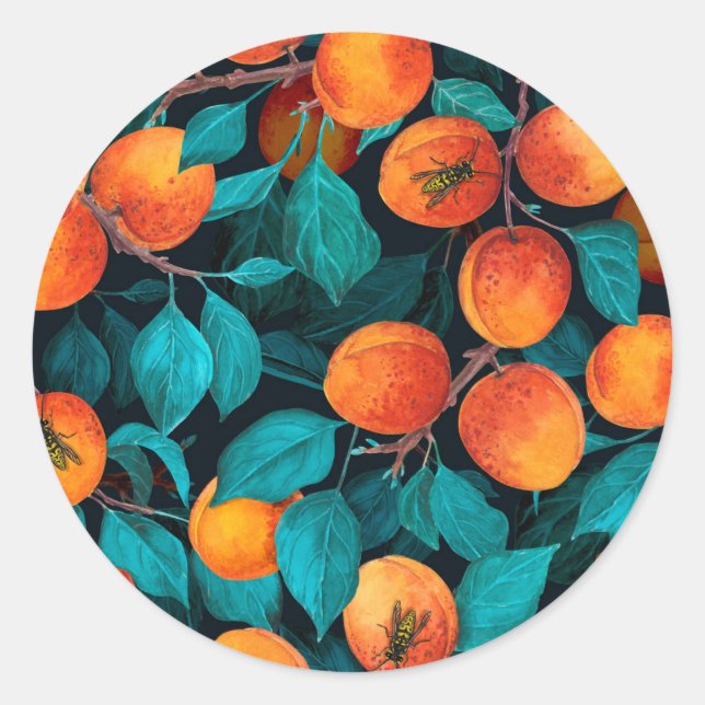 Sticker Rond Jardin d'abricot 2 (Devant)
