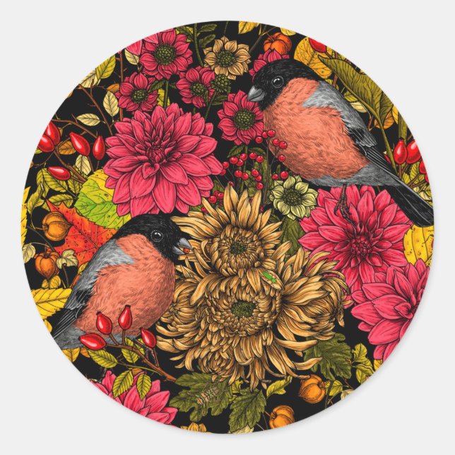 Sticker Rond Jardin d'automne 2 (Devant)