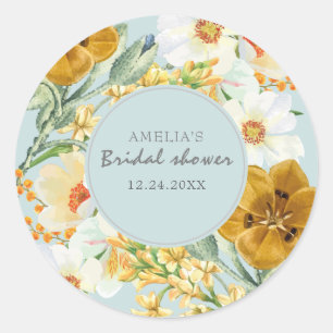 Sticker Rond Jardin de fleurs fleurs sauvages Mariage champêtre