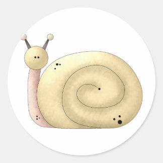 Sticker Rond Jardin de Gram ・ Escargot jaune