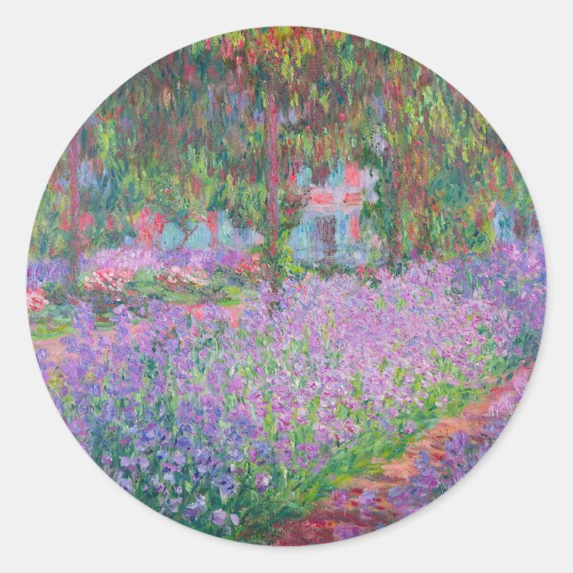 Sticker Rond Jardin de l'artiste à Giverny par Claude Monet (Devant)