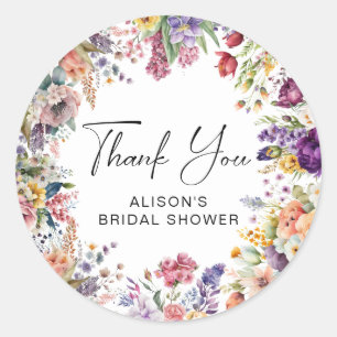 Sticker Rond Jardin de printemps Fleurs Mariage
