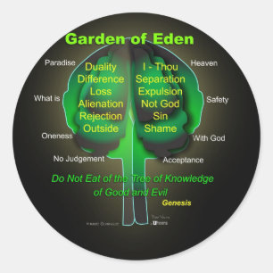 Sticker Rond Jardin d'Eden