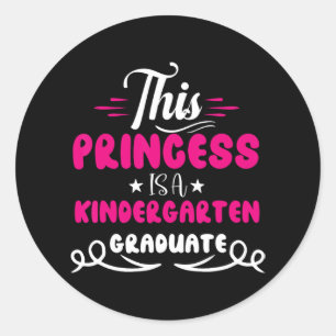Sticker Rond Jardin D'Enfants Diplômés Dernière Journée De Fill
