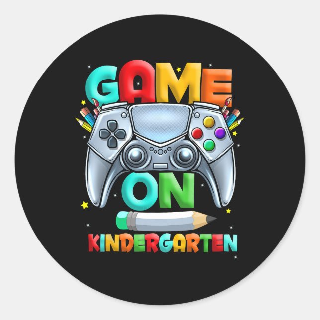Sticker Rond Jardin D'Enfants Retour À L'École Niveau Enfant Ja (Devant)