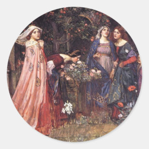 Sticker Rond Jardin enchanté