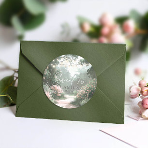 Sticker Rond Jardin enchanté Sweet 16 rose ID1163