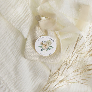 Sticker Rond Jardin Floral Crème de Printemps