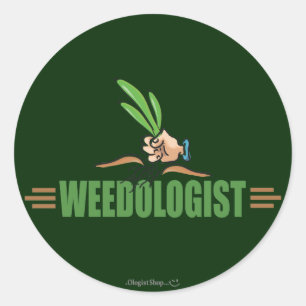 Sticker Rond Jardin humoristique