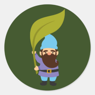Sticker Rond Jardin mignon devient amusant