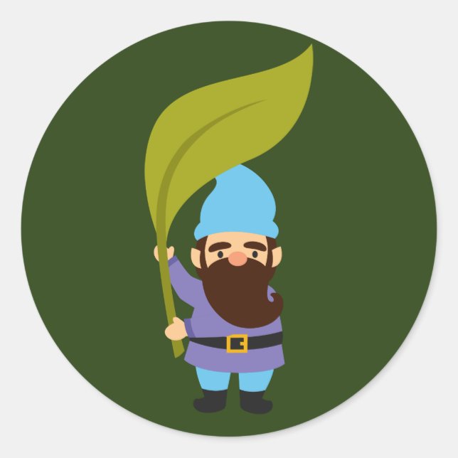 Sticker Rond Jardin mignon devient amusant (Devant)