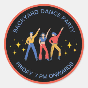 Sticker Rond Jardin simple moderne week-end de danse