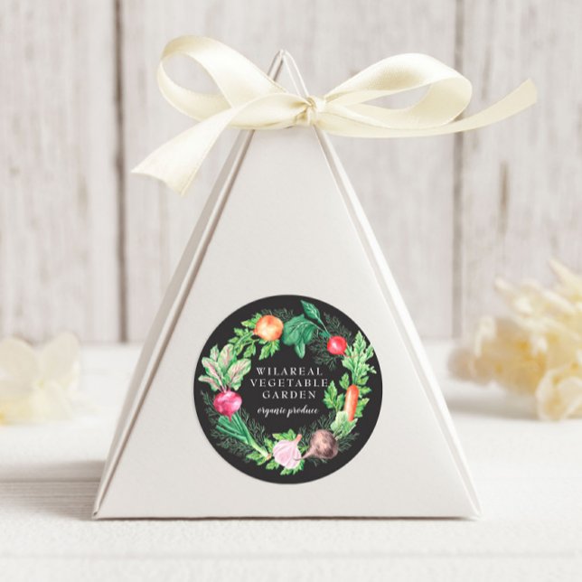 Sticker Rond Jardin végétal Ferme biologique (Créateur téléchargé)