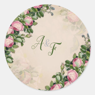 Sticker Rond Jardin victorien Bush