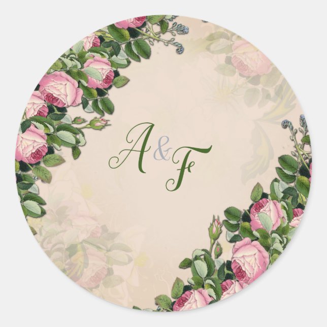 Sticker Rond Jardin victorien Bush (Devant)