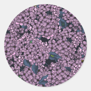 Sticker Rond Jardin Violet Lilac