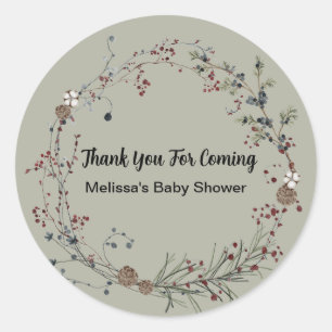 Sticker Rond Jardins Fleurs sauvages de Boho rustique Winterber