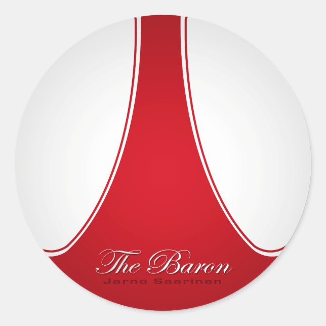 Sticker Rond Jarno "Le Baron" Saarinen (Devant)