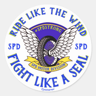 STICKER ROND JASON SEALS SLIDELL POLICE SPD MOTORBIKE PRIÈRES