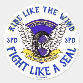 STICKER ROND JASON SEALS SLIDELL POLICE SPD MOTORBIKE PRIÈRES